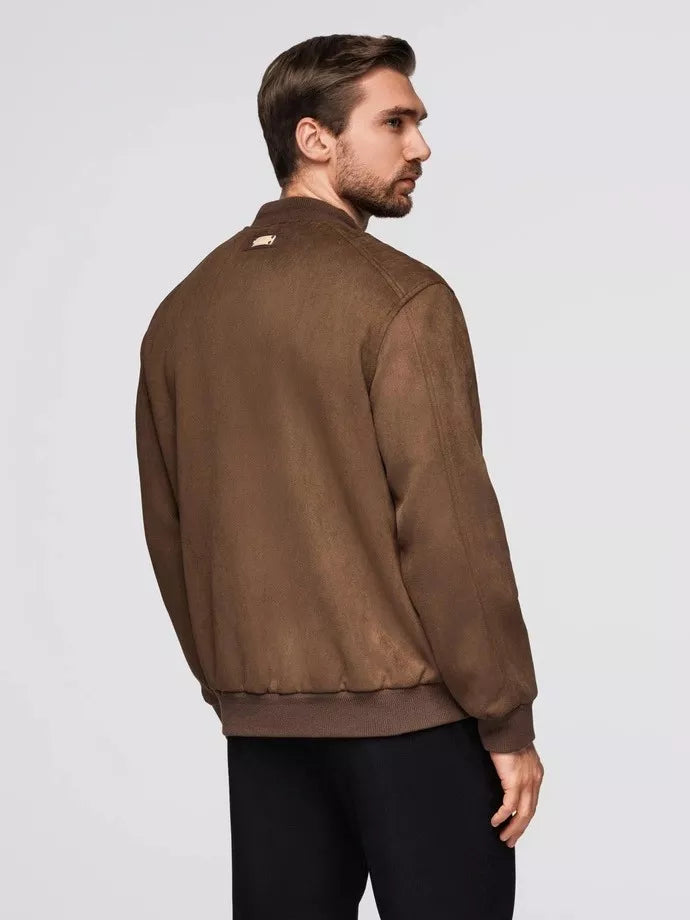 Vīriešu brūna mākslīgās ādas jaka Vilin