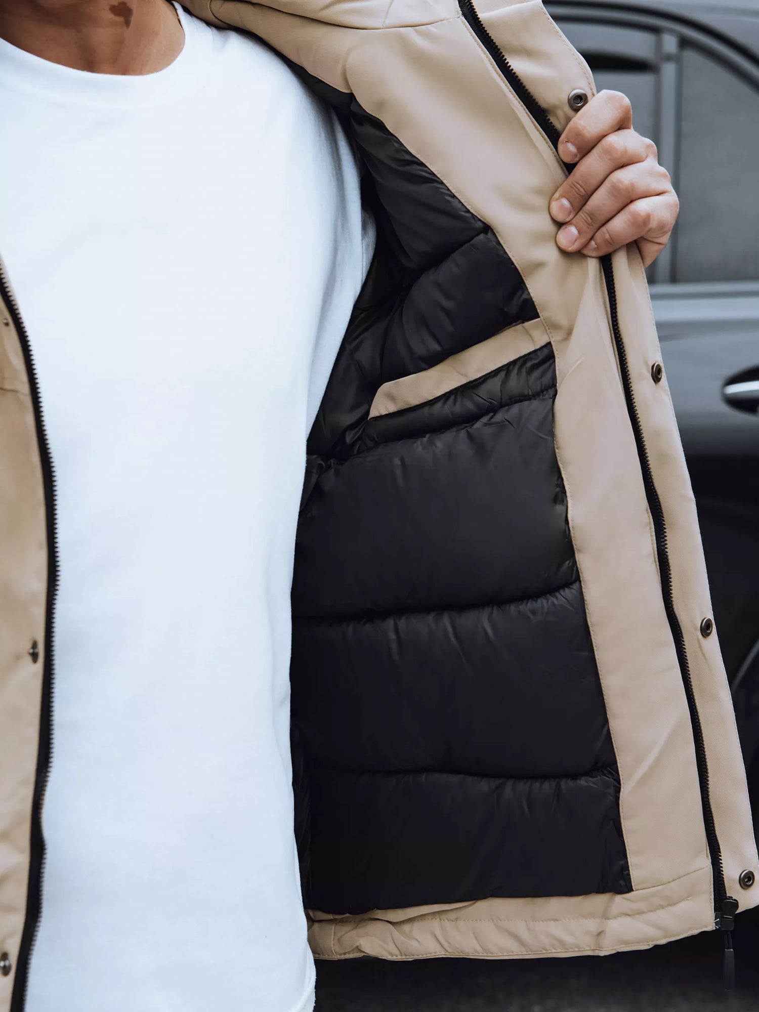 Vīriešu brūna ziemas jaka Teo