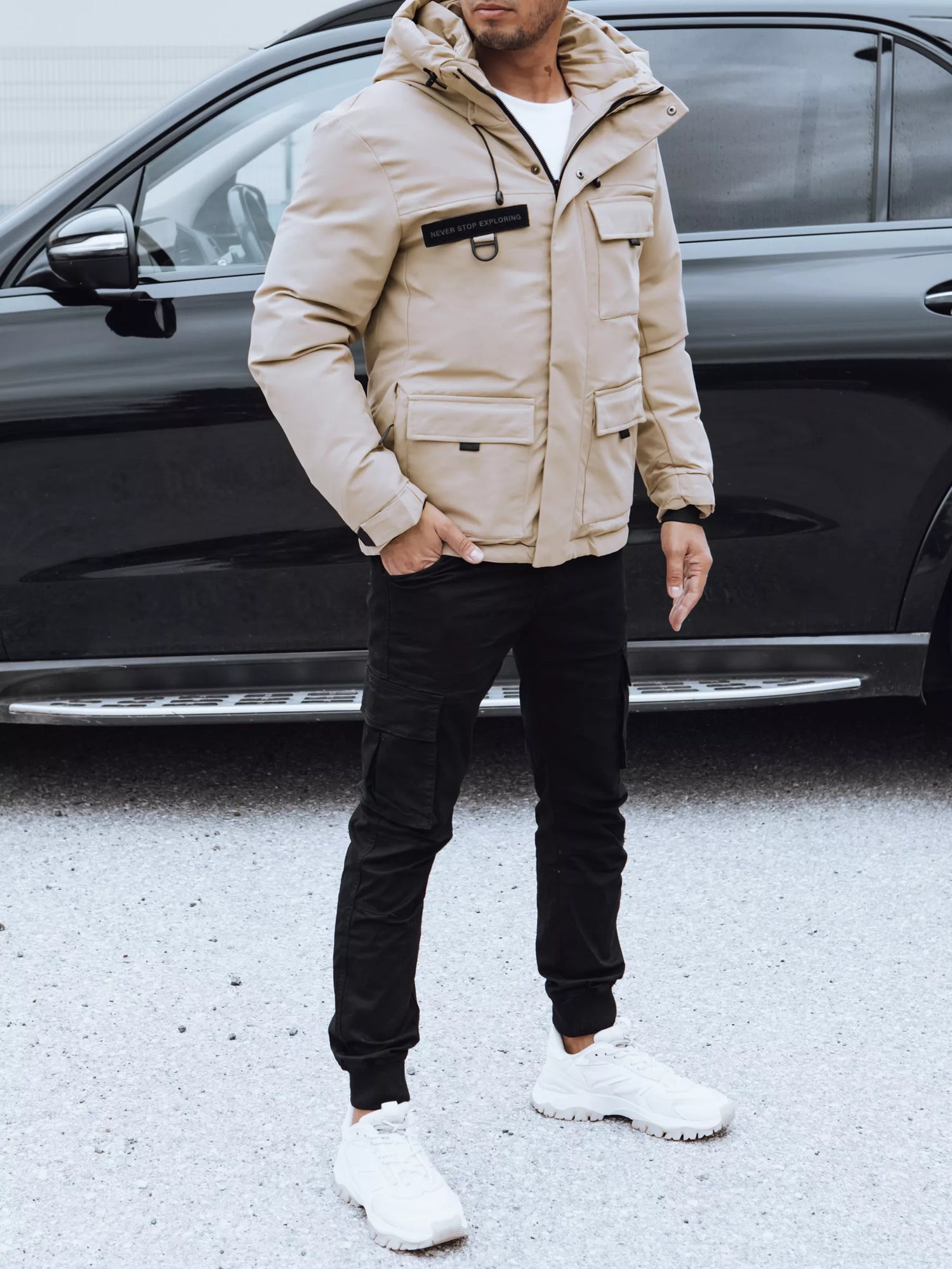 Vīriešu brūna ziemas jaka Teo