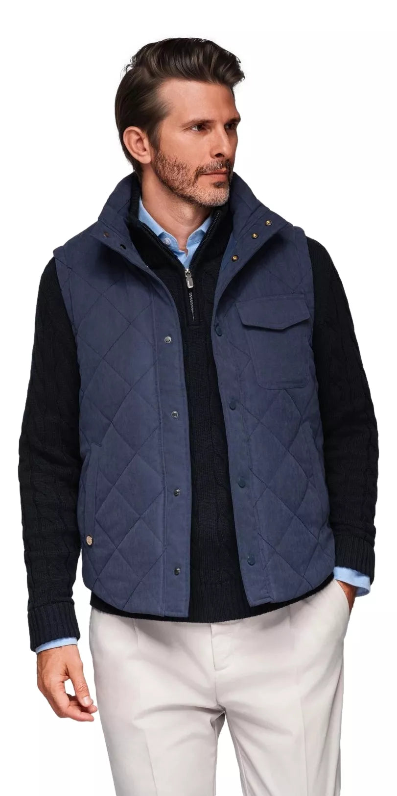 Vīriešu tumši zila veste Janex