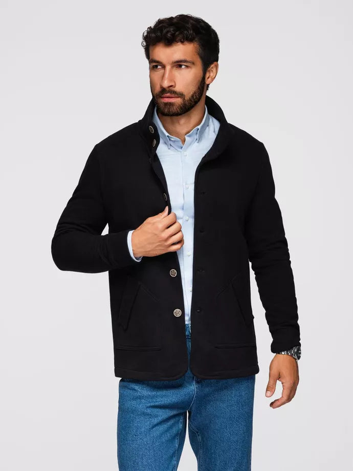 Vīriešu melns džemperis Leo