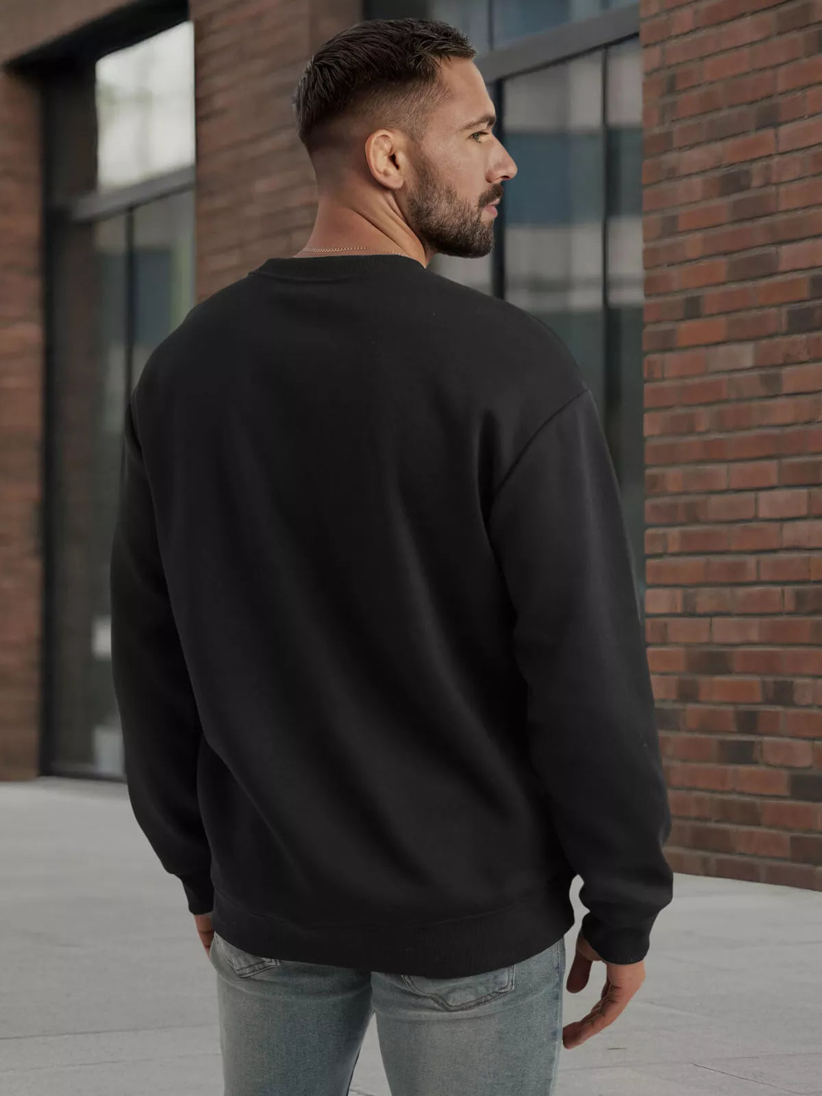 Vīriešu melns sporta krekls bez kapuces Star