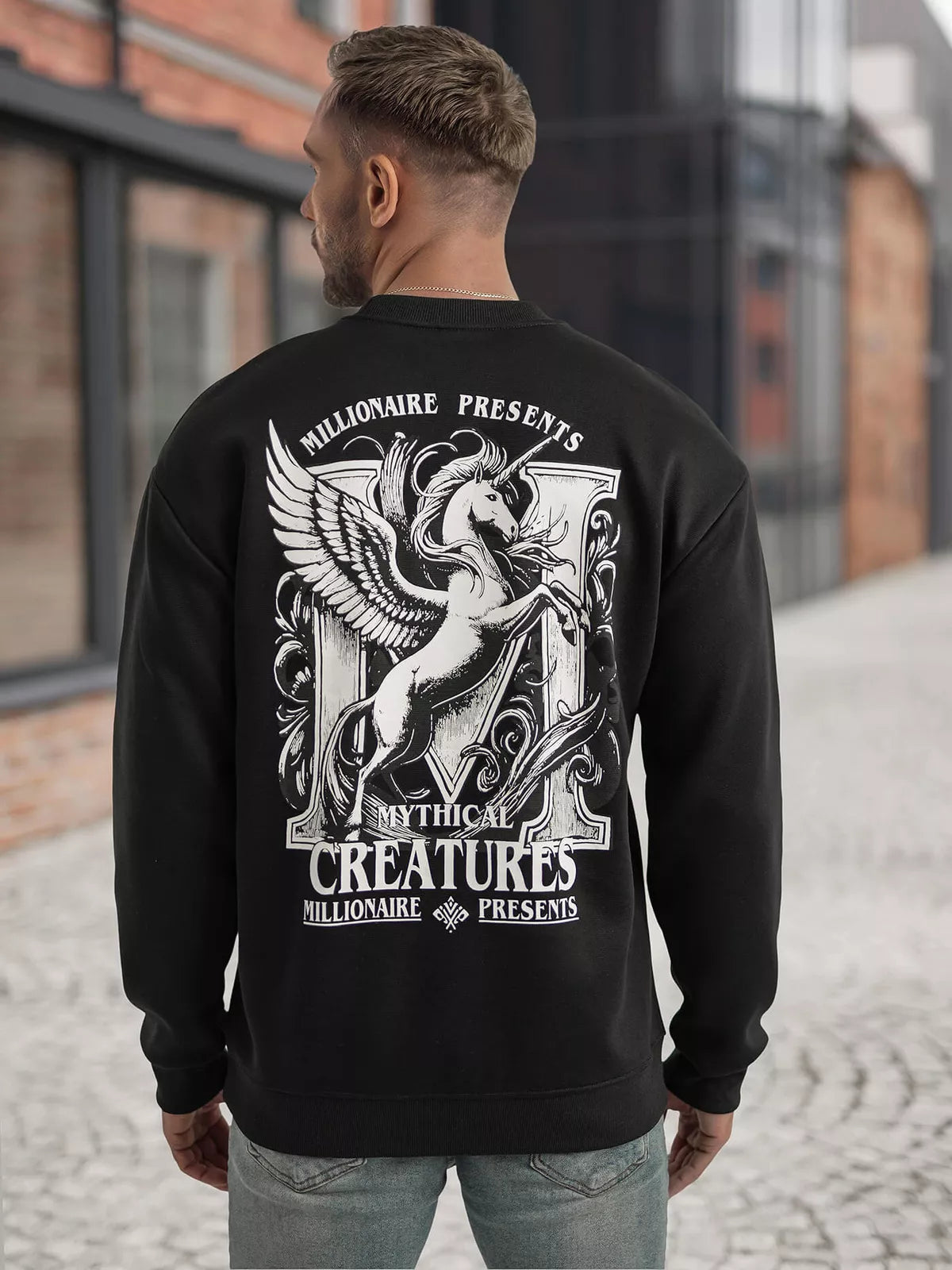 Vīriešu melns kapučjakas krekls "Mafia"