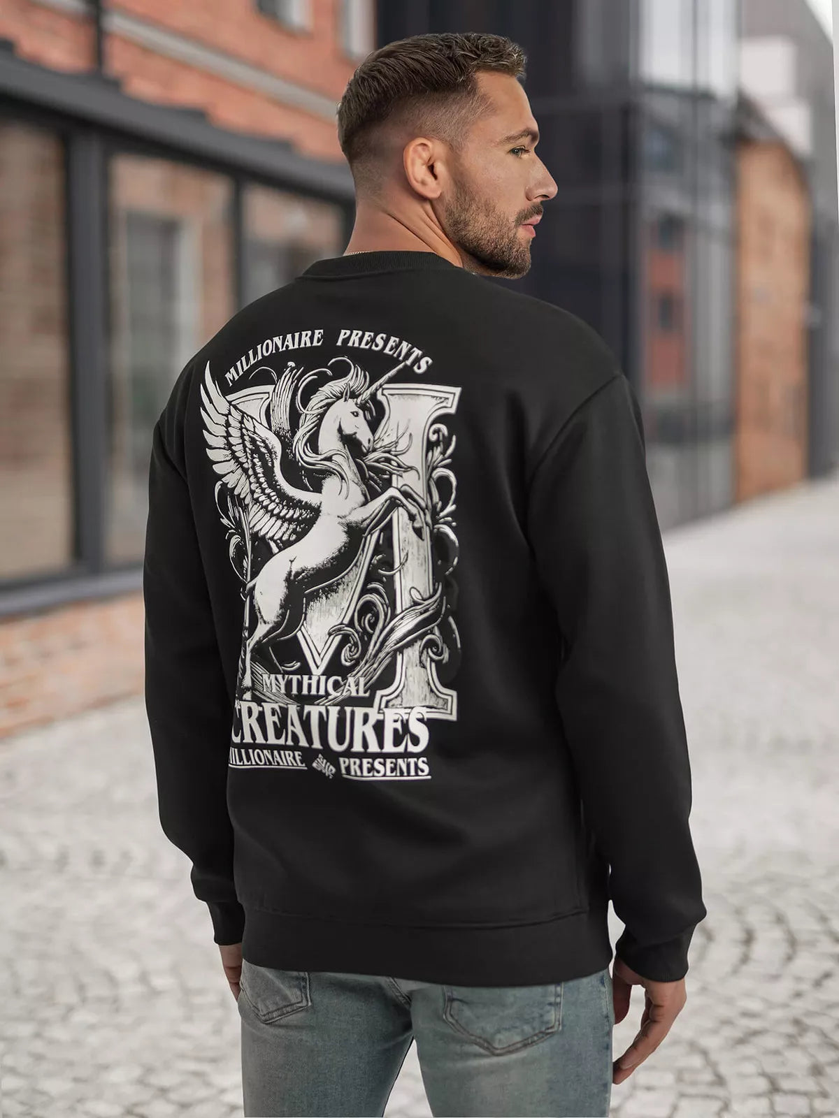 Vīriešu melns kapučjakas krekls "Mafia"