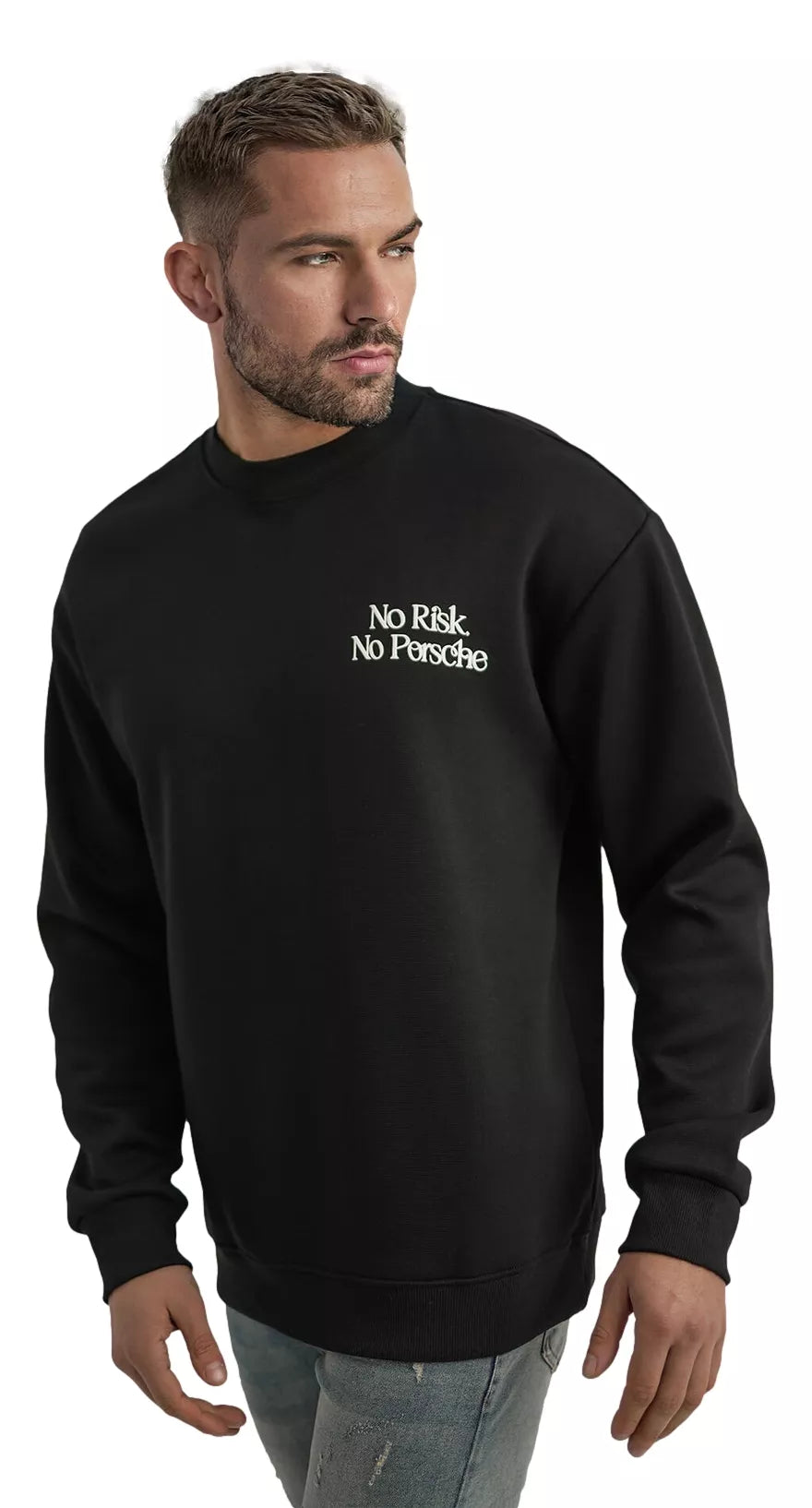 Vīriešu melns kapučjakas krekls Risk