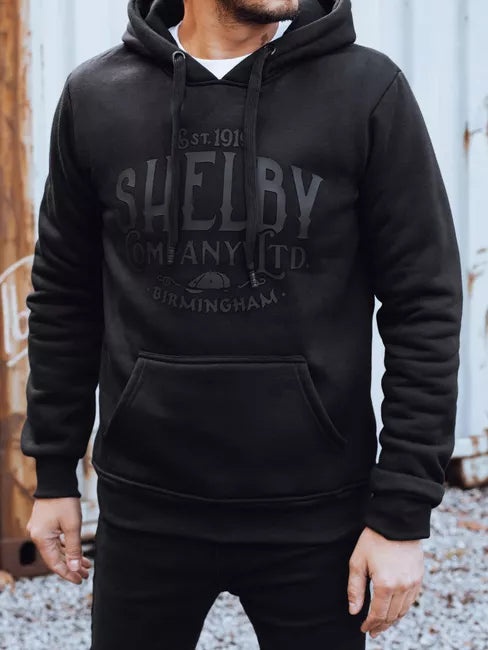Vīriešu melns Shelby kapučjakas krekls ar kapuci
