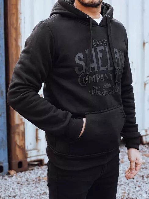 Vīriešu melns Shelby kapučjakas krekls ar kapuci
