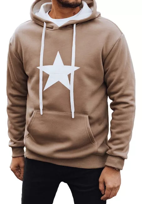 Vīriešu brūns zvaigžņu kapučjakas