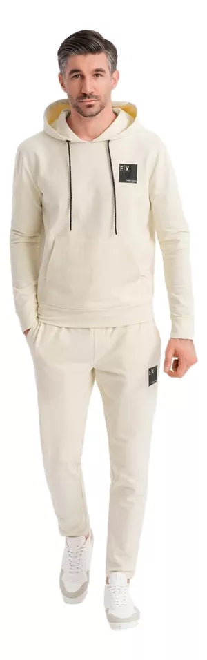 Vīriešu brūns/balts brīvā laika uzvalks Denat