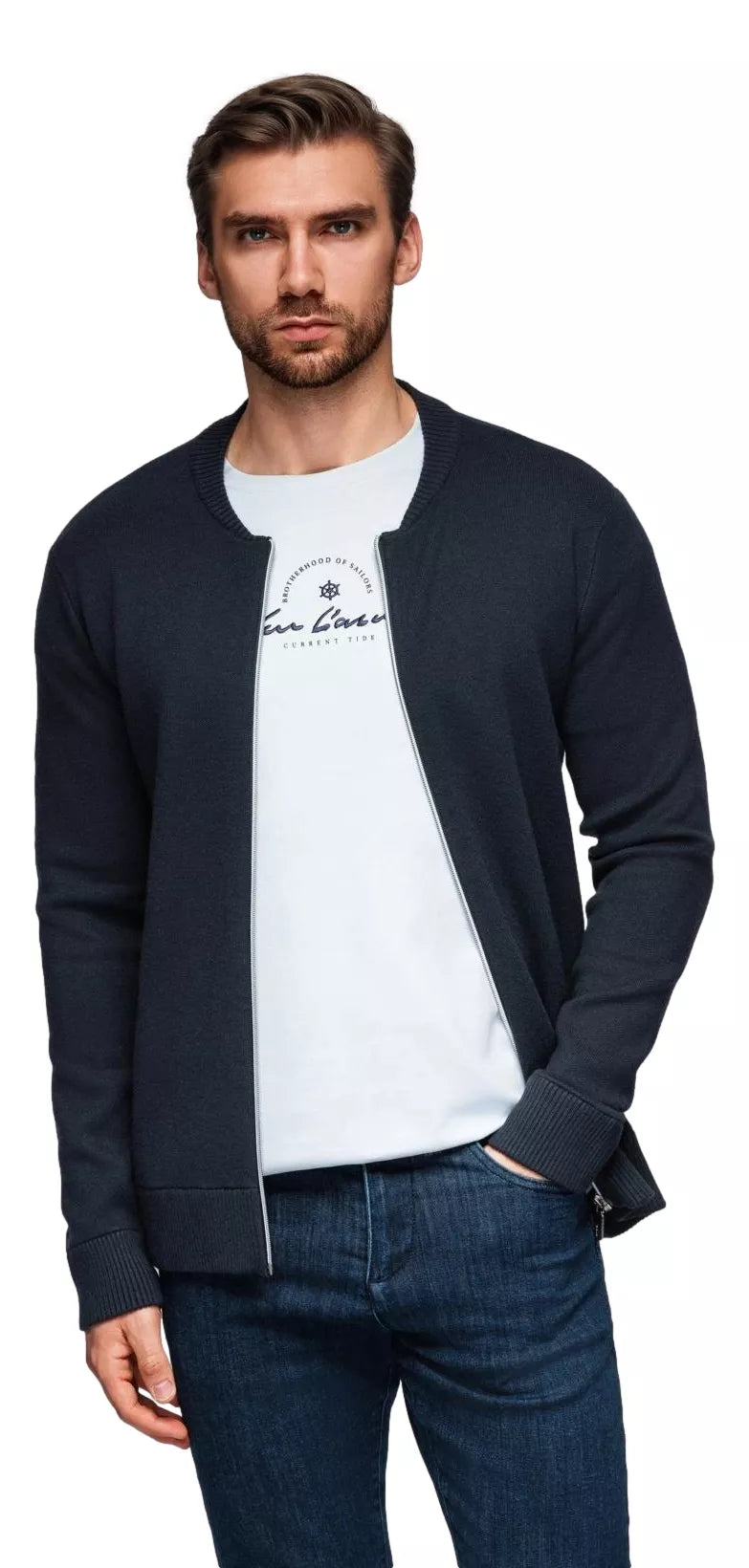 Vīriešu tumši zils džemperis Airin 