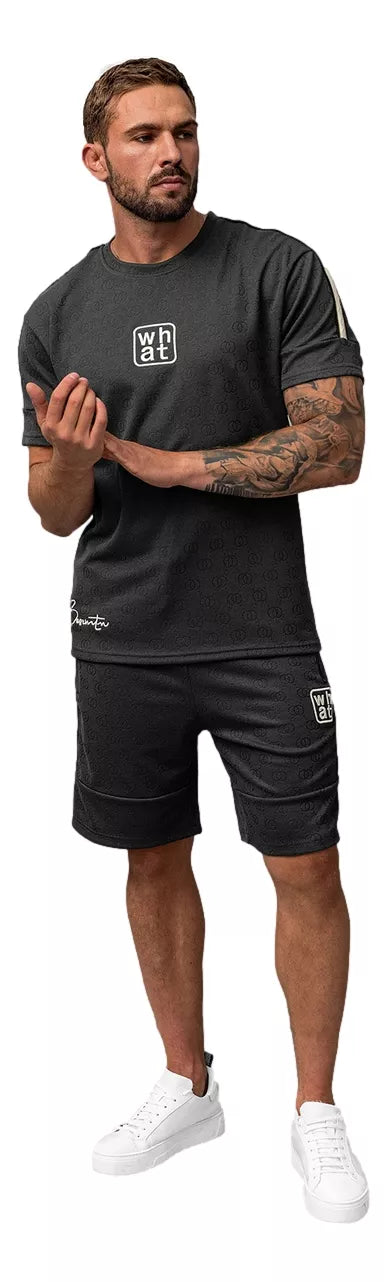 Vīriešu tumši pelēks komplekts What