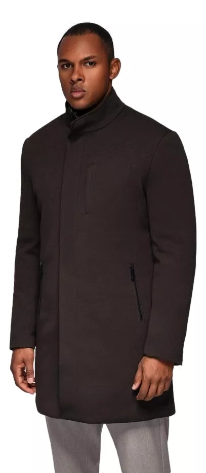 Vīriešu tumši brūns mētelis Alpi