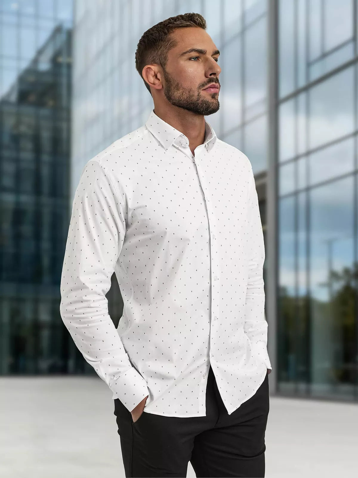 Vīriešu balts krekls Royal