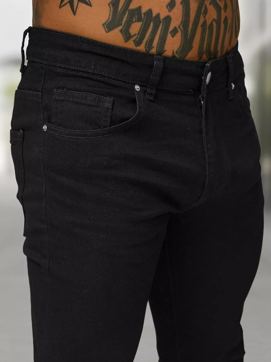 Vīriešu melnas džinsa bikses Novak