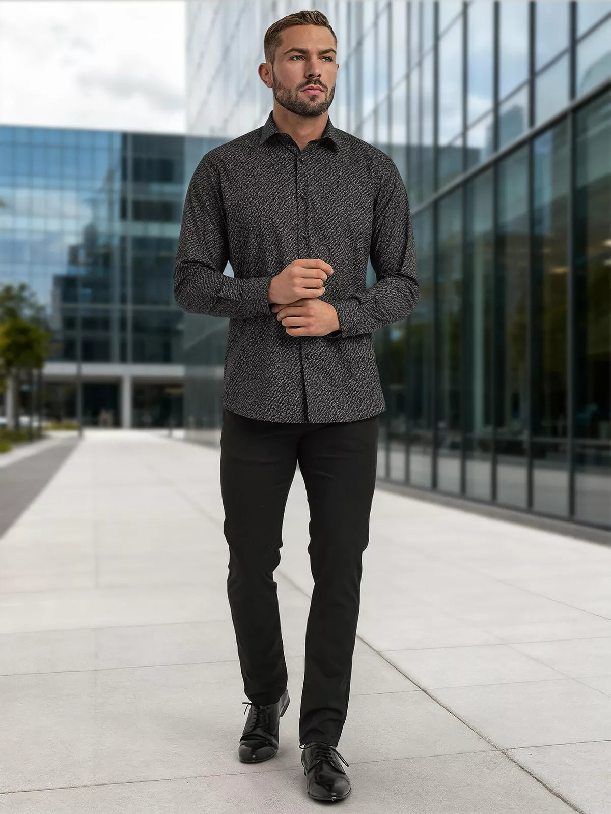 Vīriešu melns krekls Royal