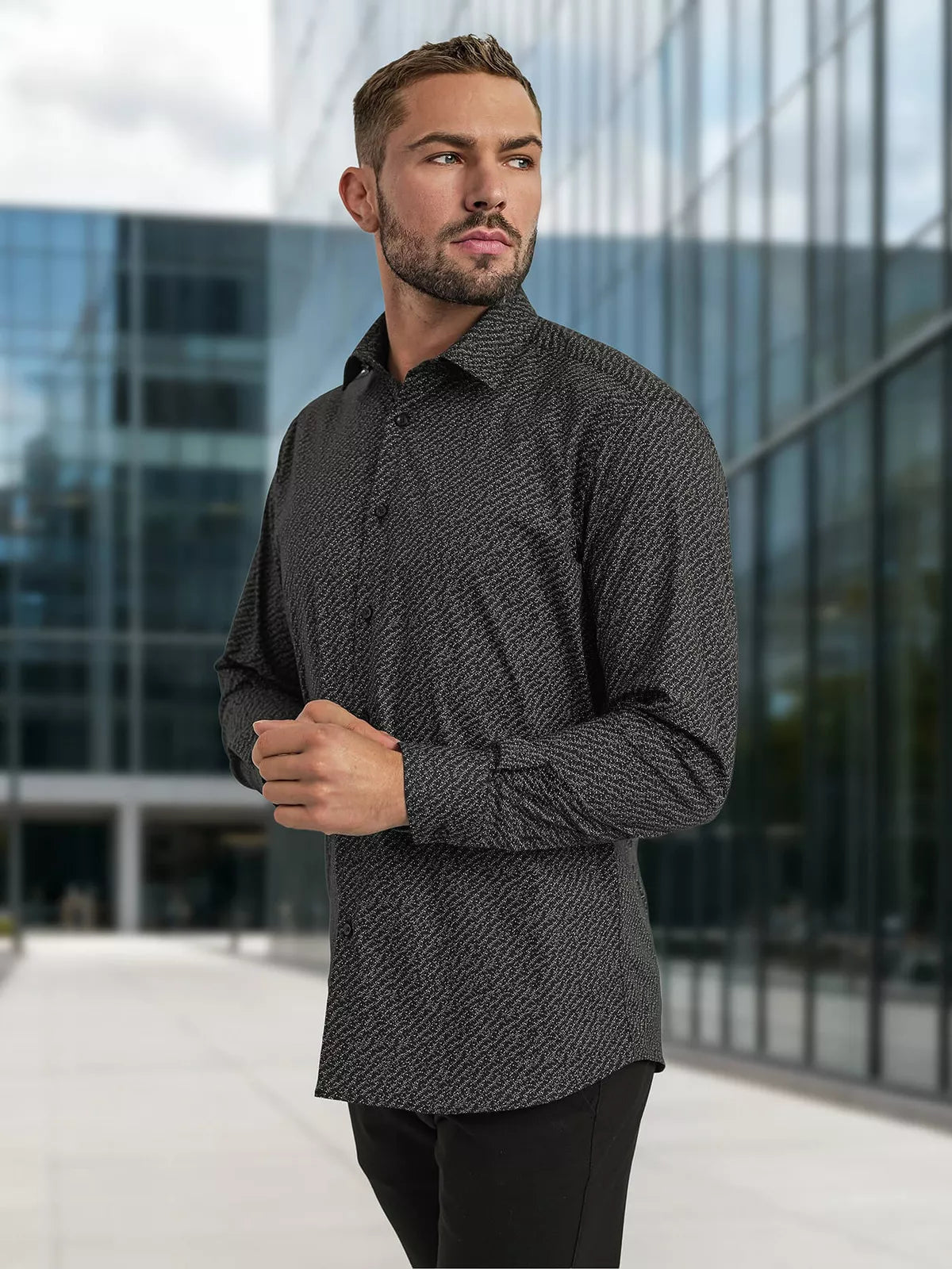 Vīriešu melns krekls Royal