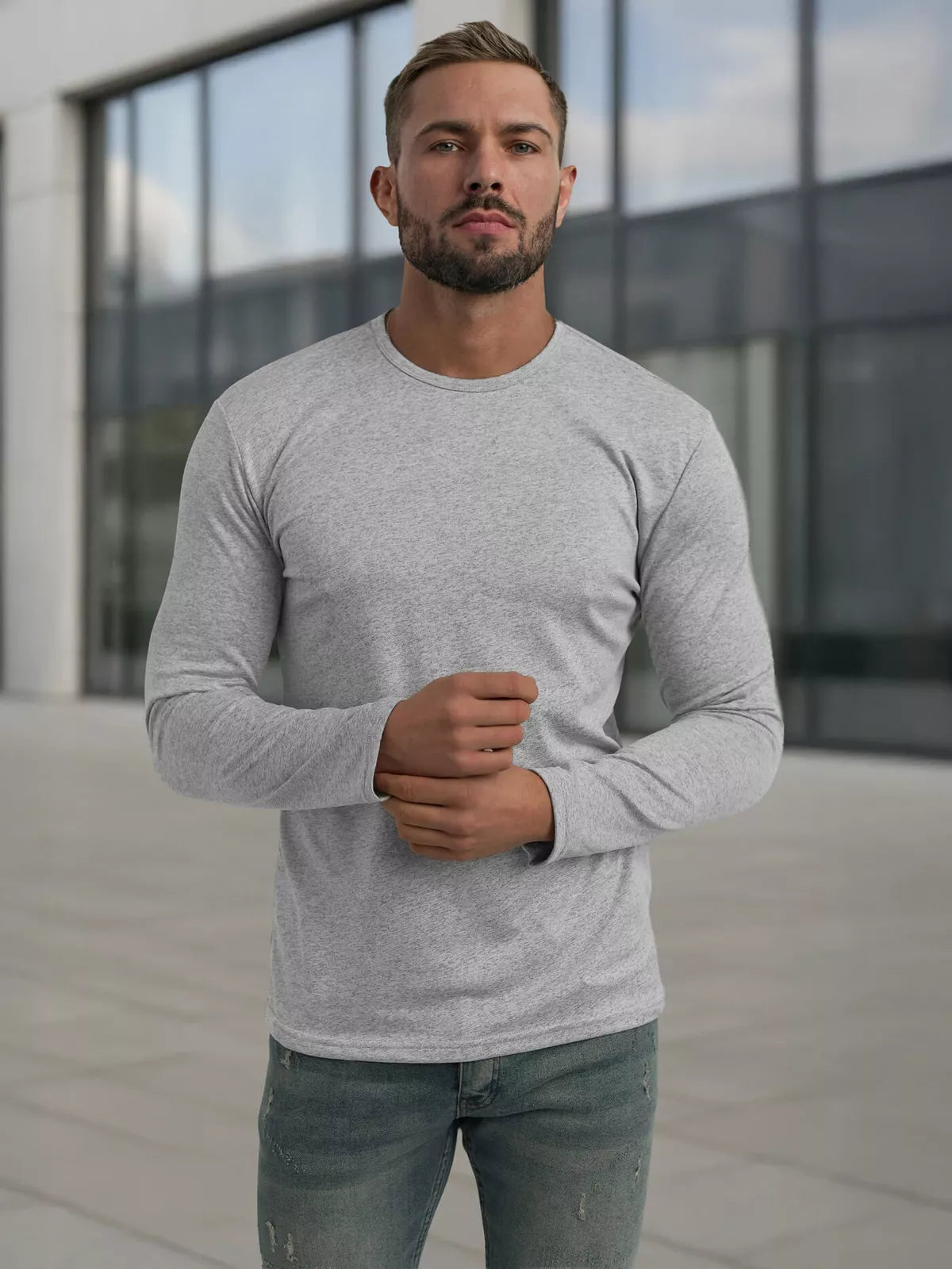 Vīriešu pelēks T-krekls Rojo