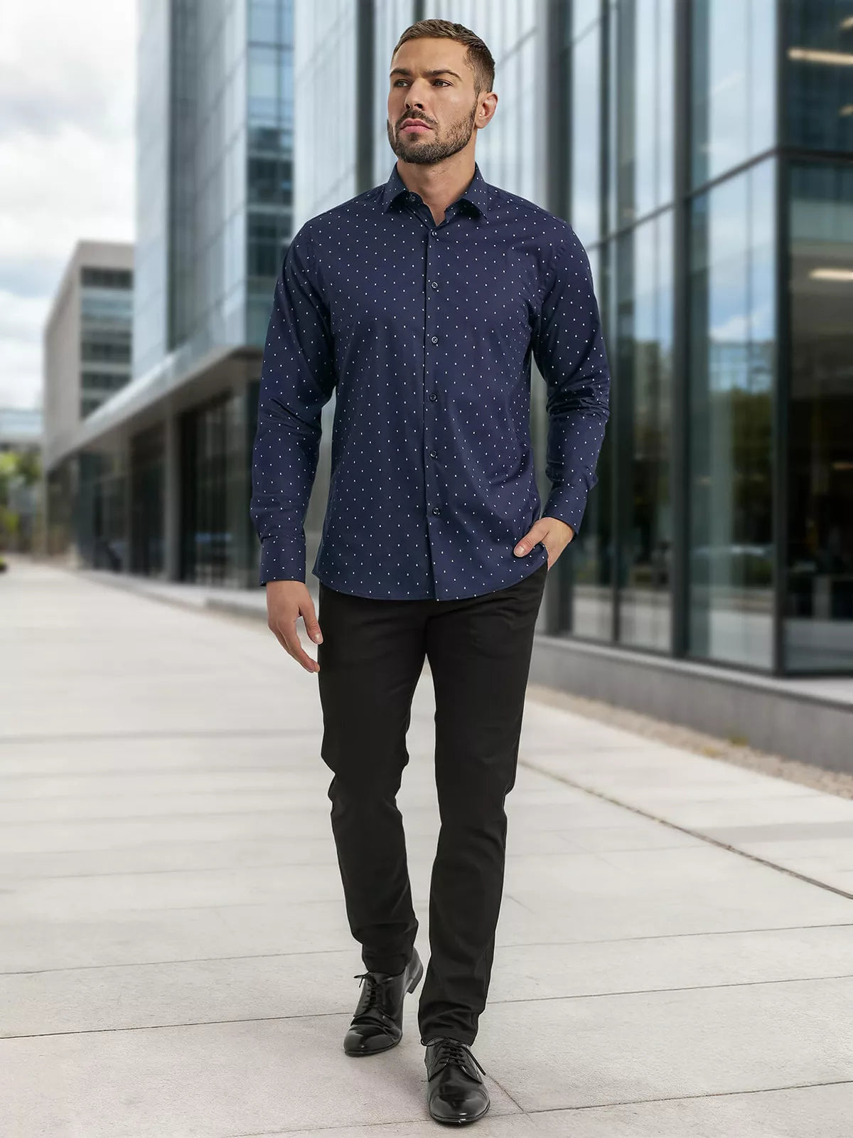 Vīriešu tumši zils krekls Royal