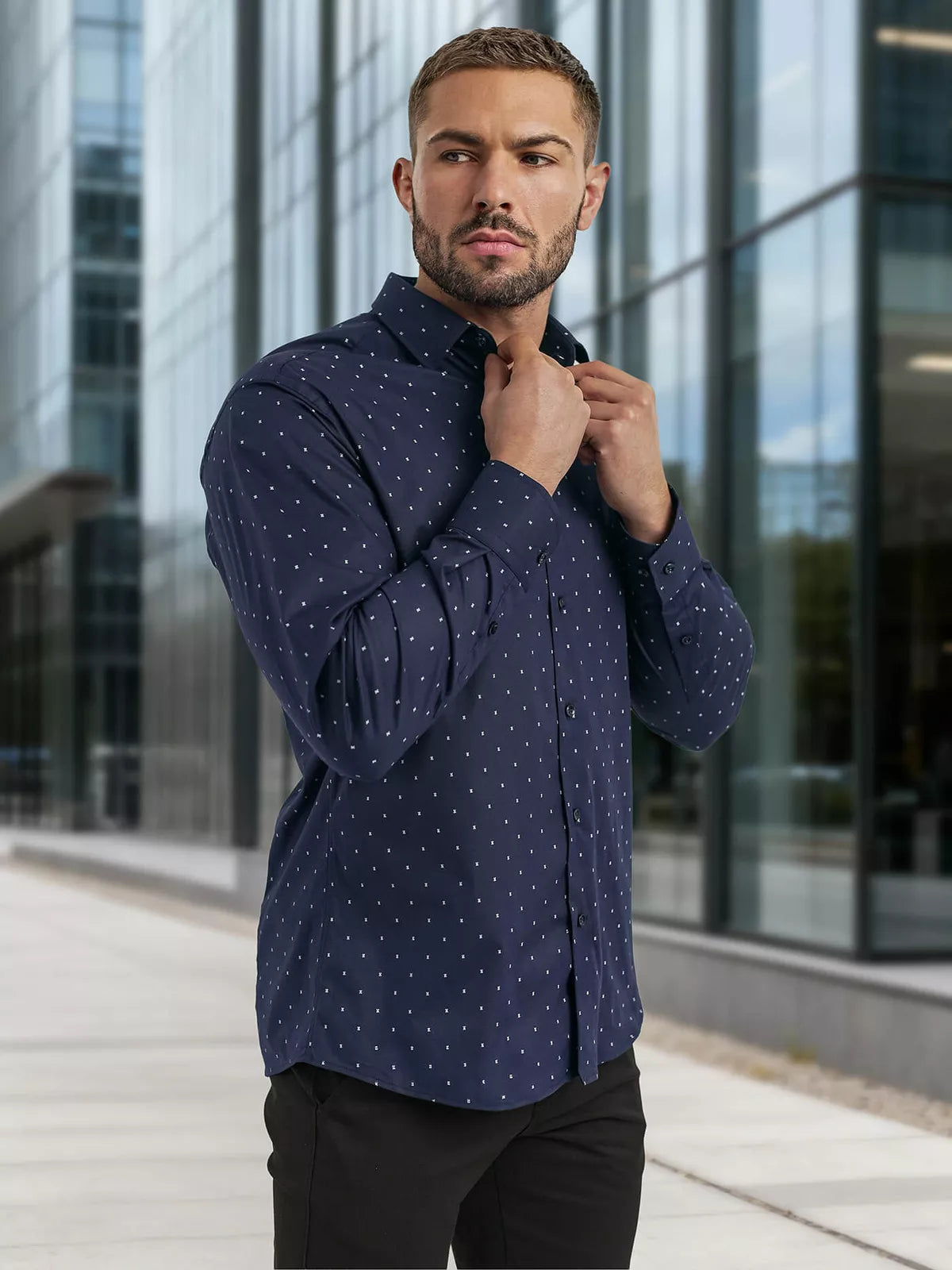 Vīriešu tumši zils krekls Royal