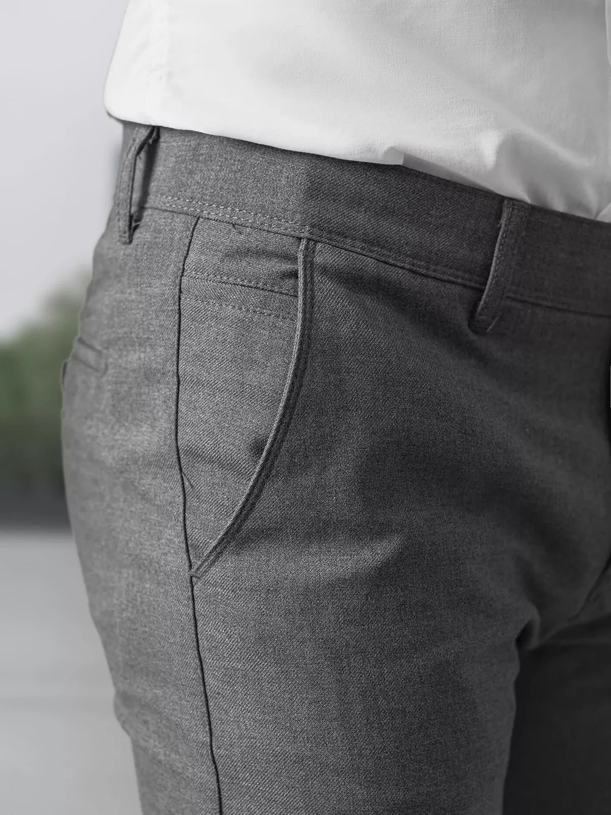 Vīriešu tumši pelēkas chino bikses Reno