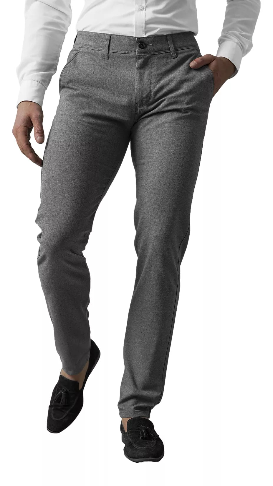 Vīriešu tumši pelēkas chino bikses Reno