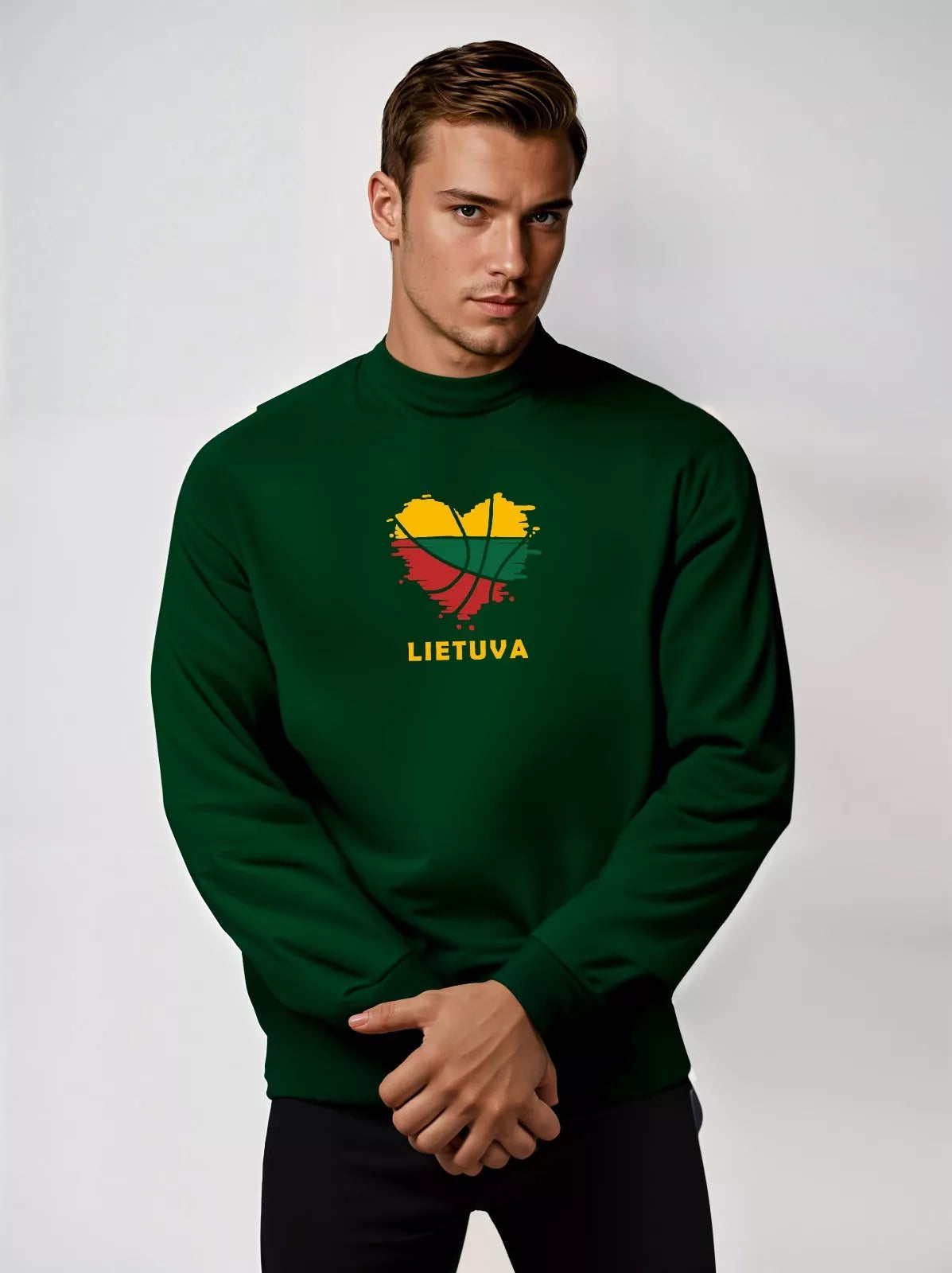 Tumši zaļš džemperis LTU
