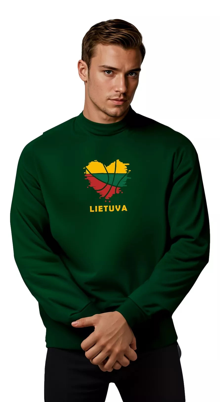 Tumši zaļš džemperis LTU