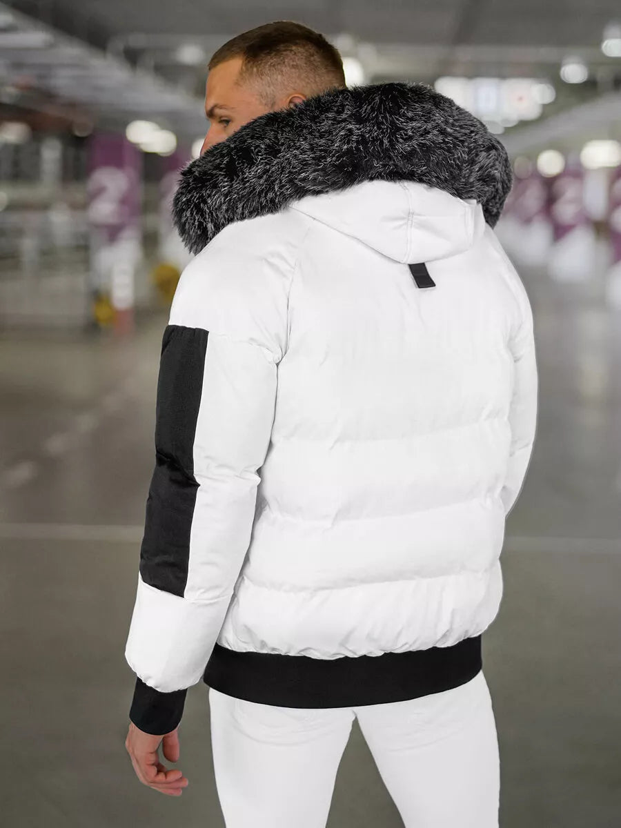 Vīriešu ziemas jaka Vitor, balta