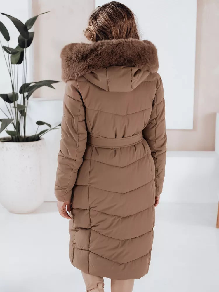 Sieviešu brūna ziemas jaka Emi