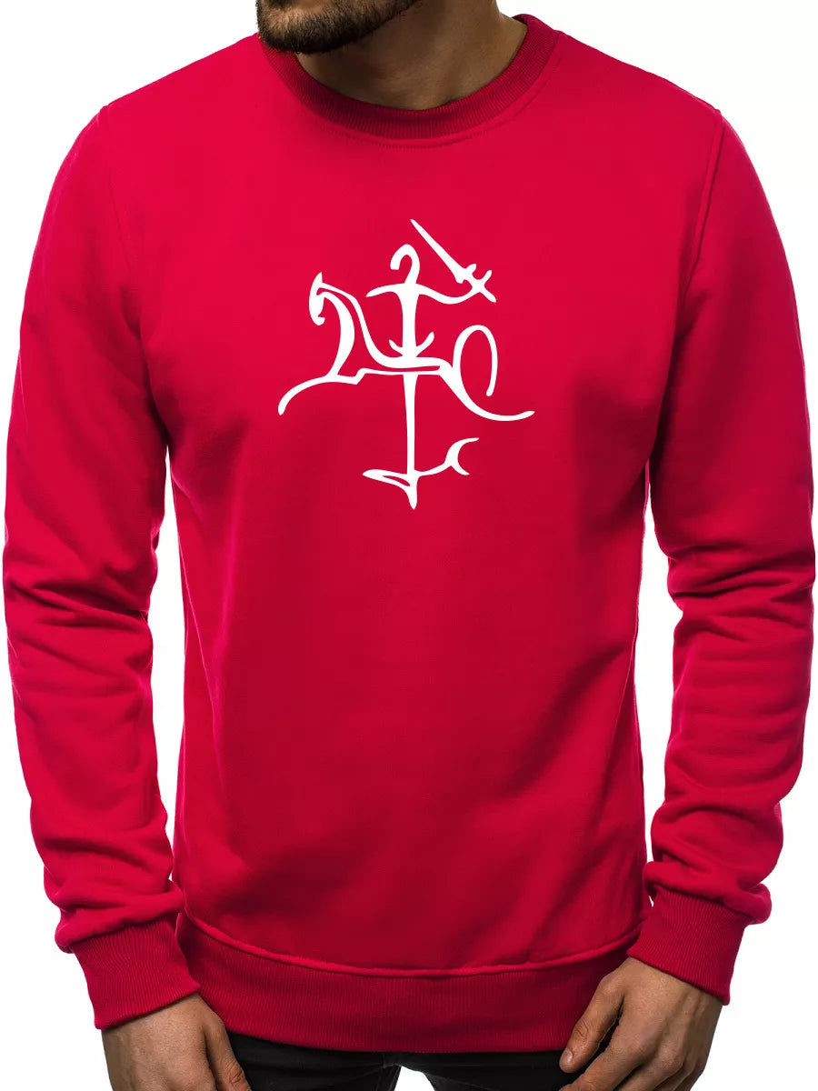 Bordo vīriešu džemperis ar Vytis stilu