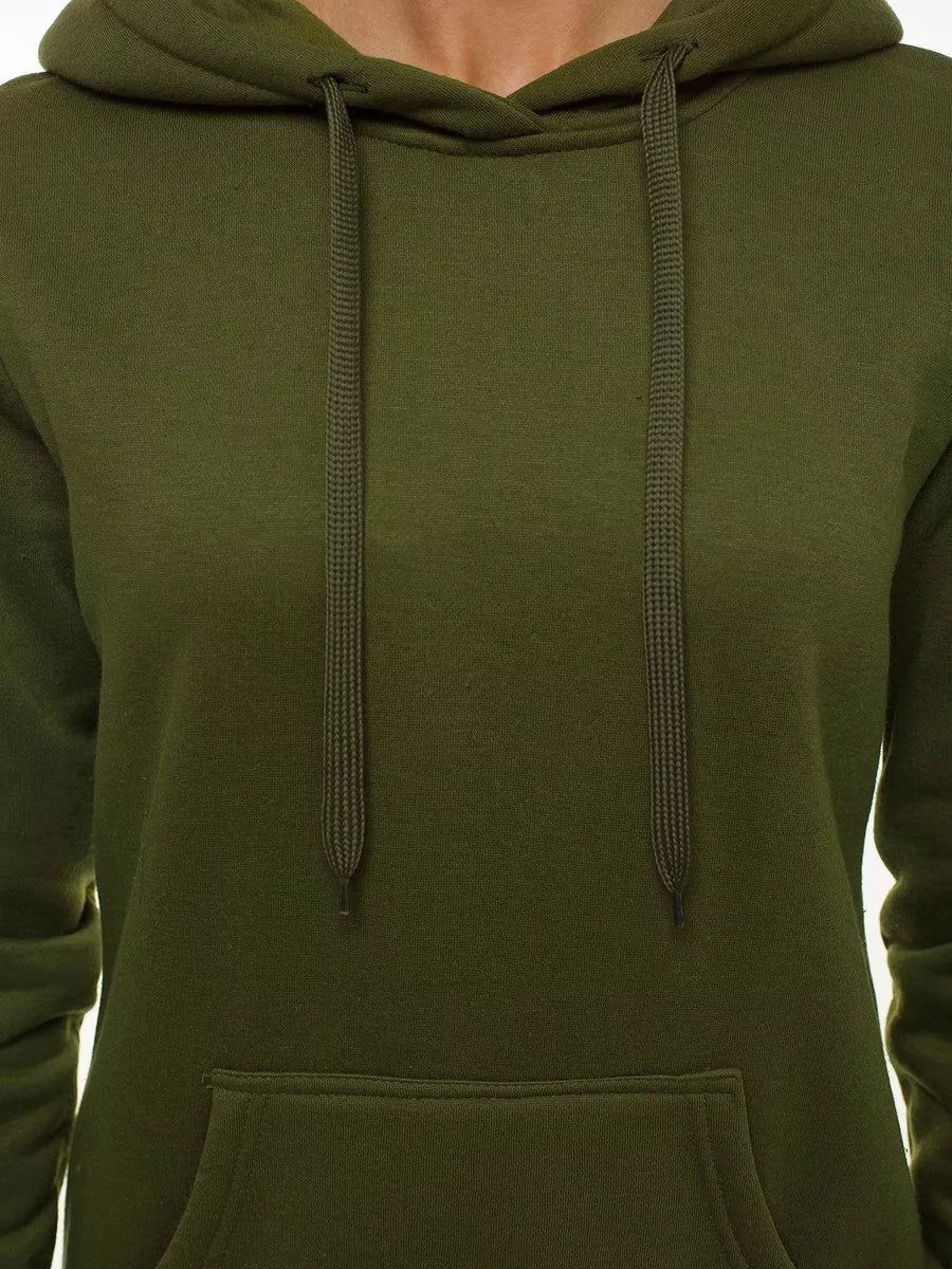 Sieviešu haki krāsas kleita ar kapuci Megan