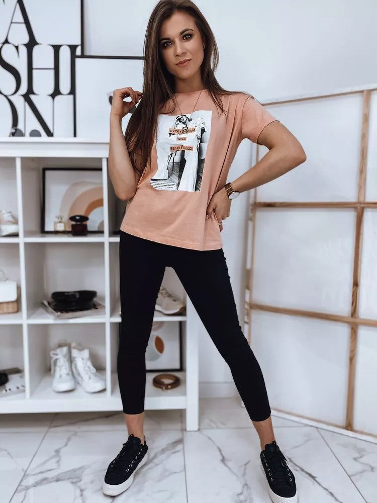 Sieviešu rozā T-krekls "Sapnis"