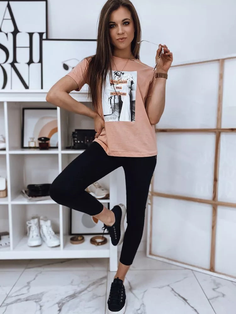 Sieviešu rozā T-krekls "Sapnis"