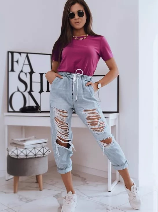 Sieviešu tumši rozā T-krekls Mayla