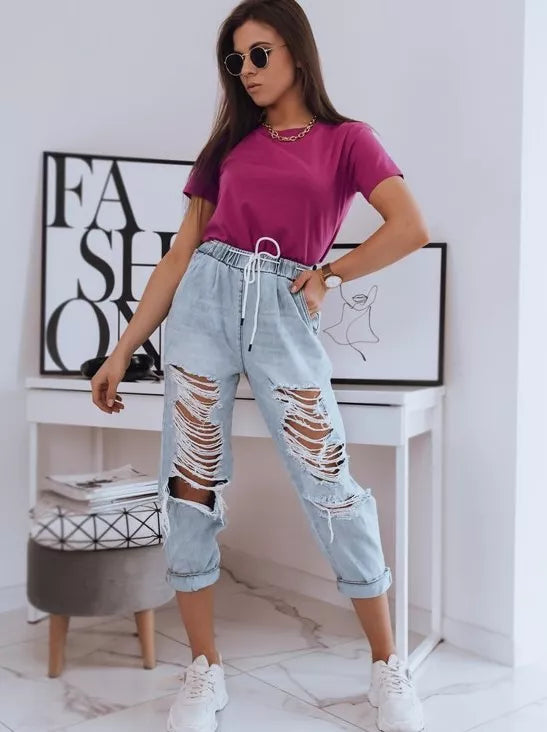 Sieviešu tumši rozā T-krekls Mayla