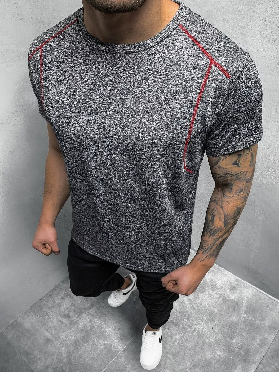 Tumši pelēks vīriešu T-krekls