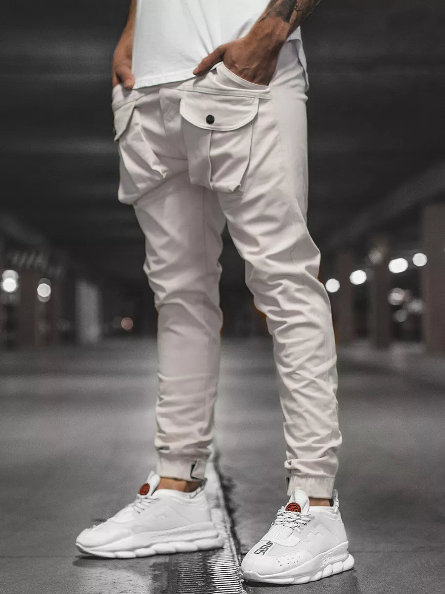 Vīriešu baltās joggerbikses Simir