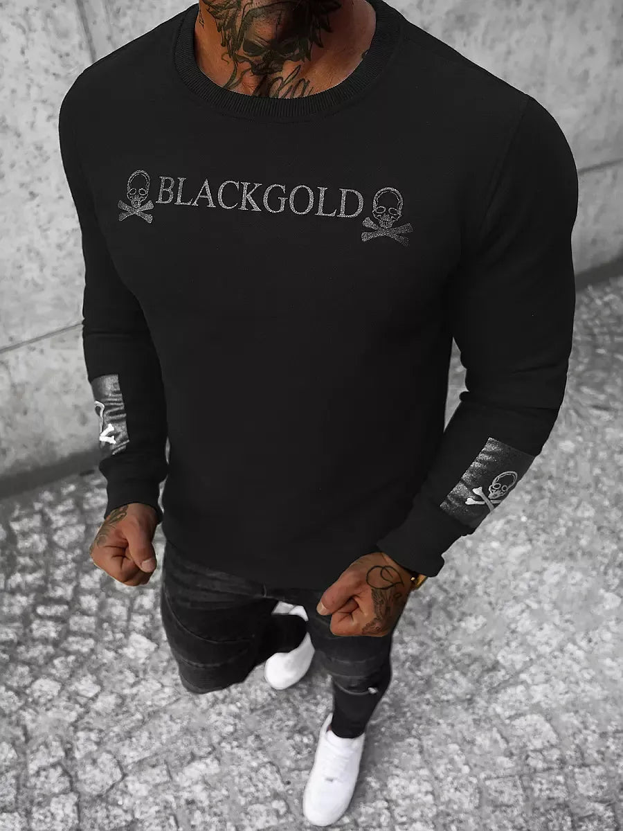 Vīriešu džemperis melns Lack