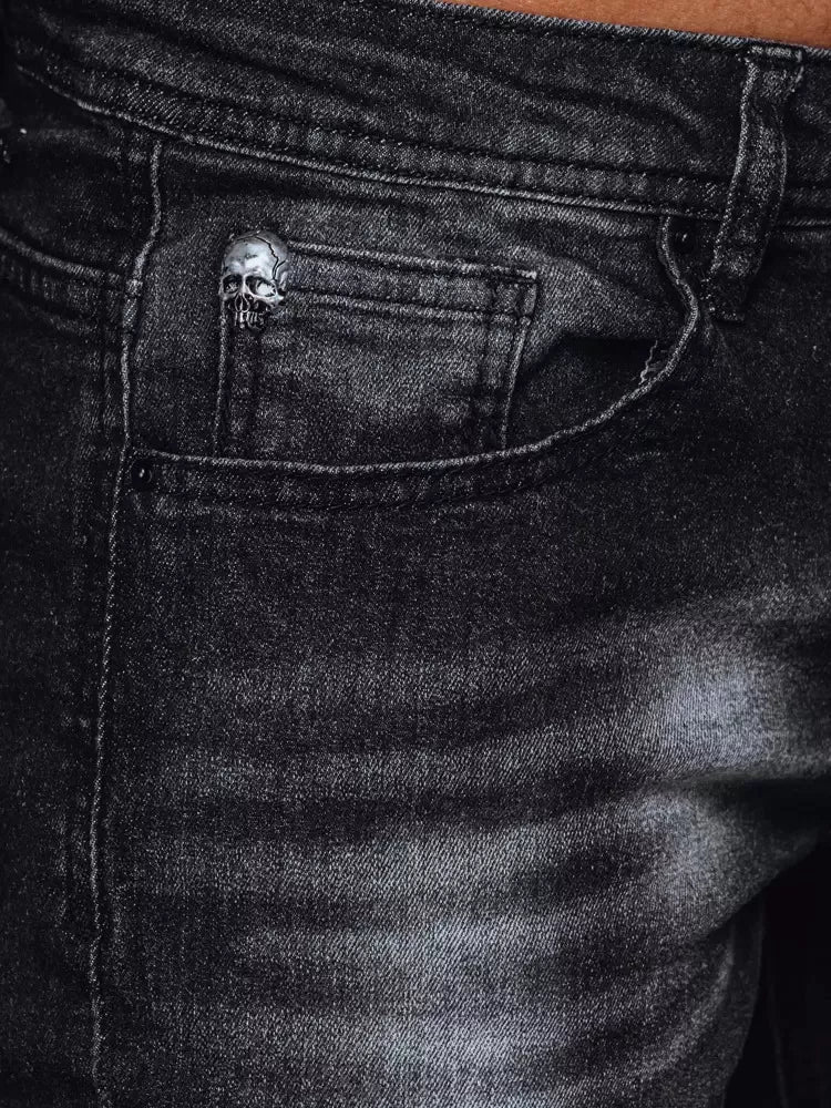 Melnas vīriešu džinsa bikses Dragar