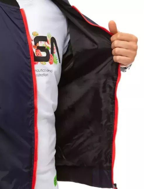 Vīriešu tumši zila lietus jaka 