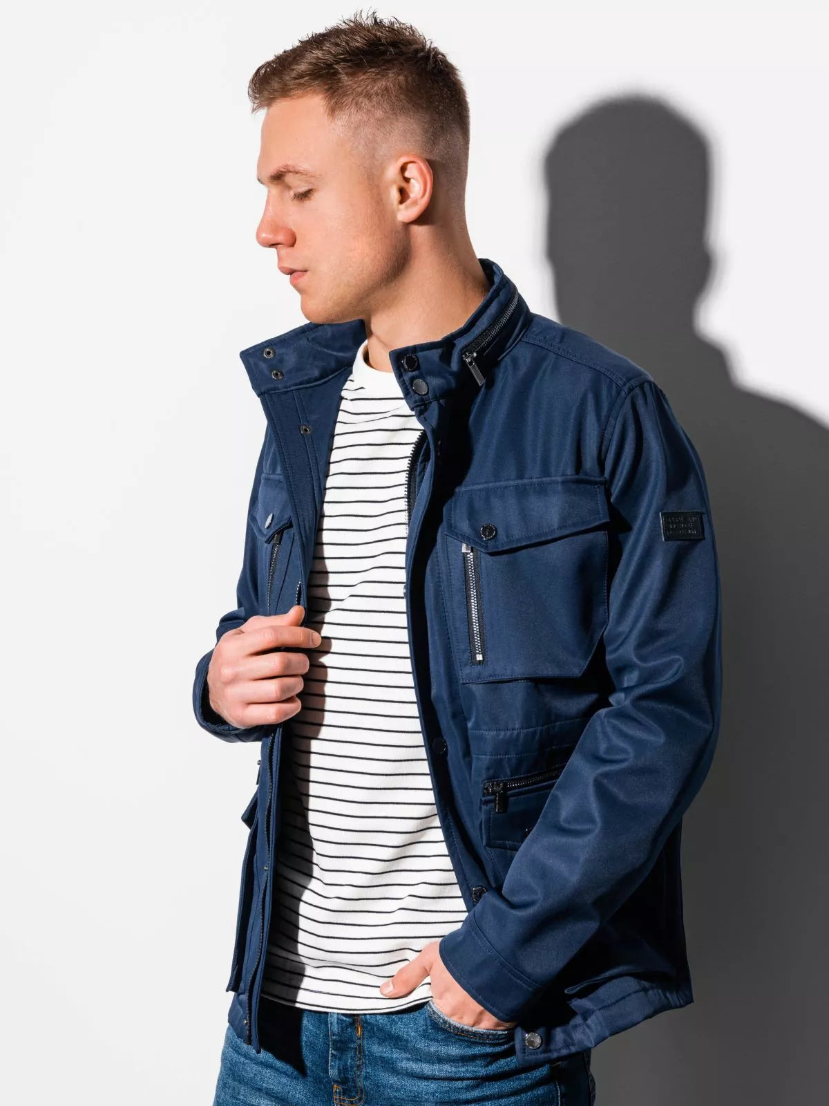 Zila vīriešu jaka Rafil