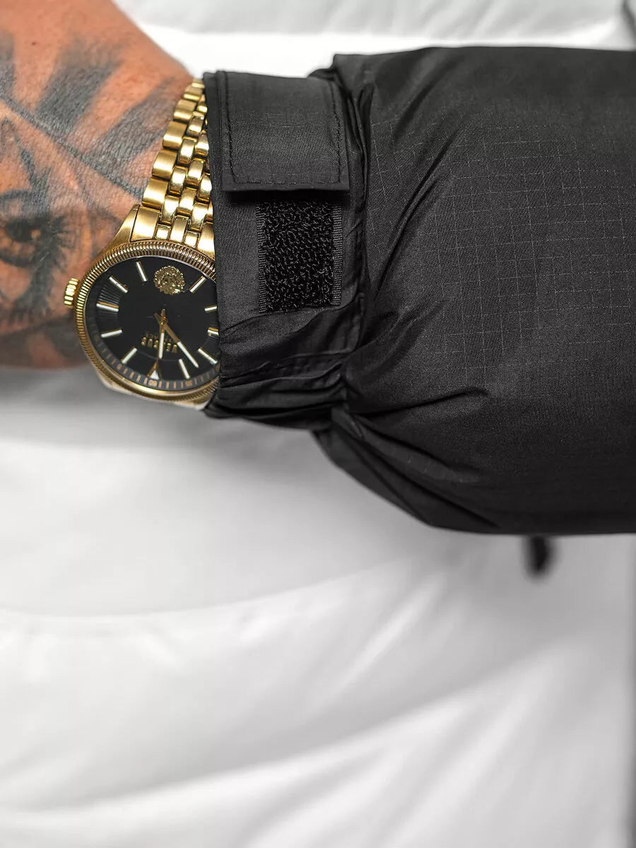 Vīriešu balta stepēta ziemas jaka Poker