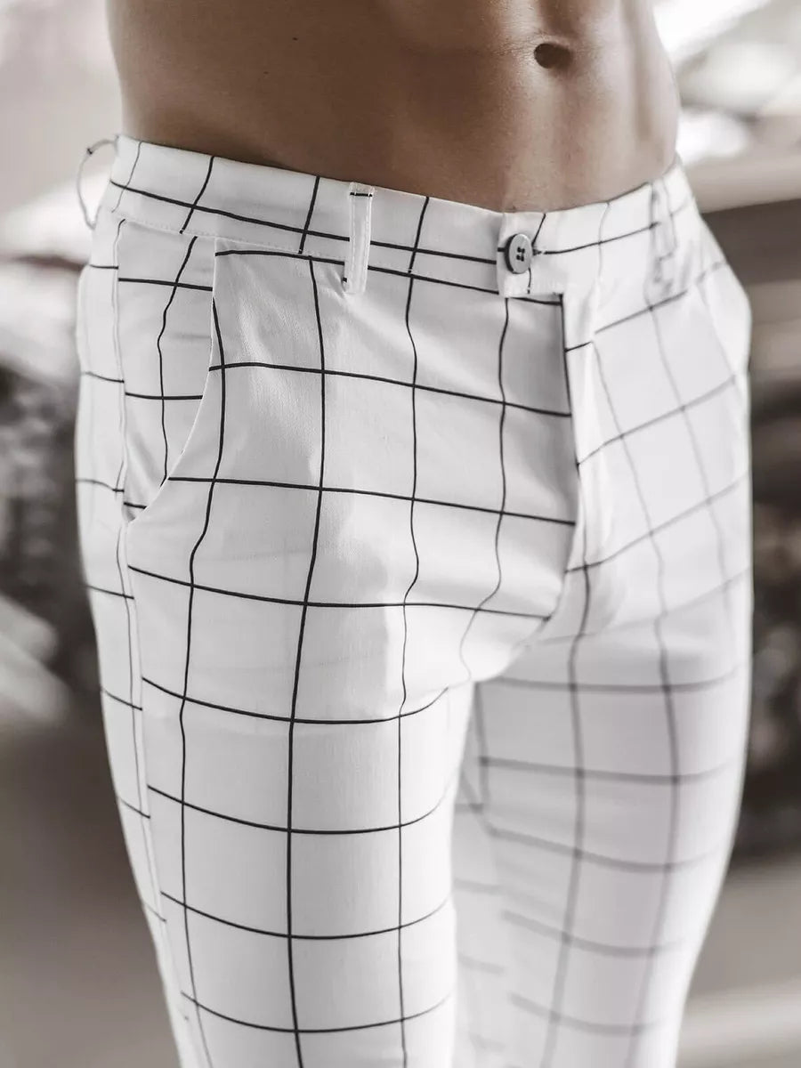 Baltas vīriešu bikses Karlin