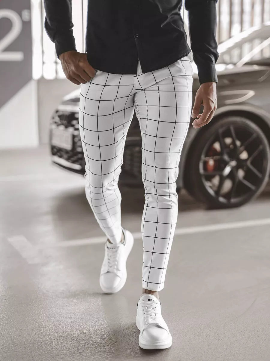 Baltas vīriešu bikses Karlin