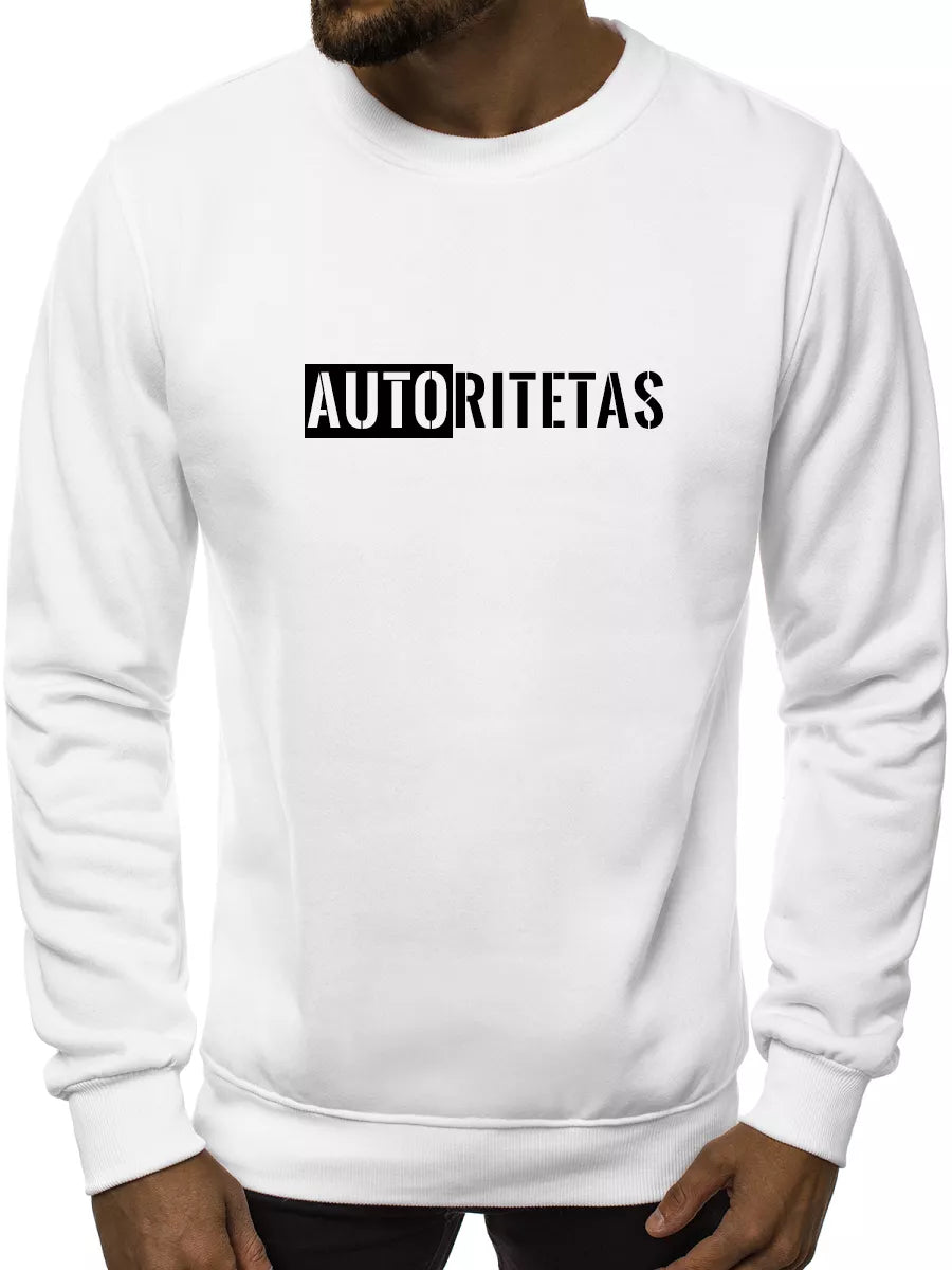 Balts vīriešu džemperis Authority