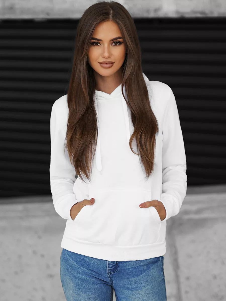 Balts sieviešu sporta krekls ar kapuci Molin