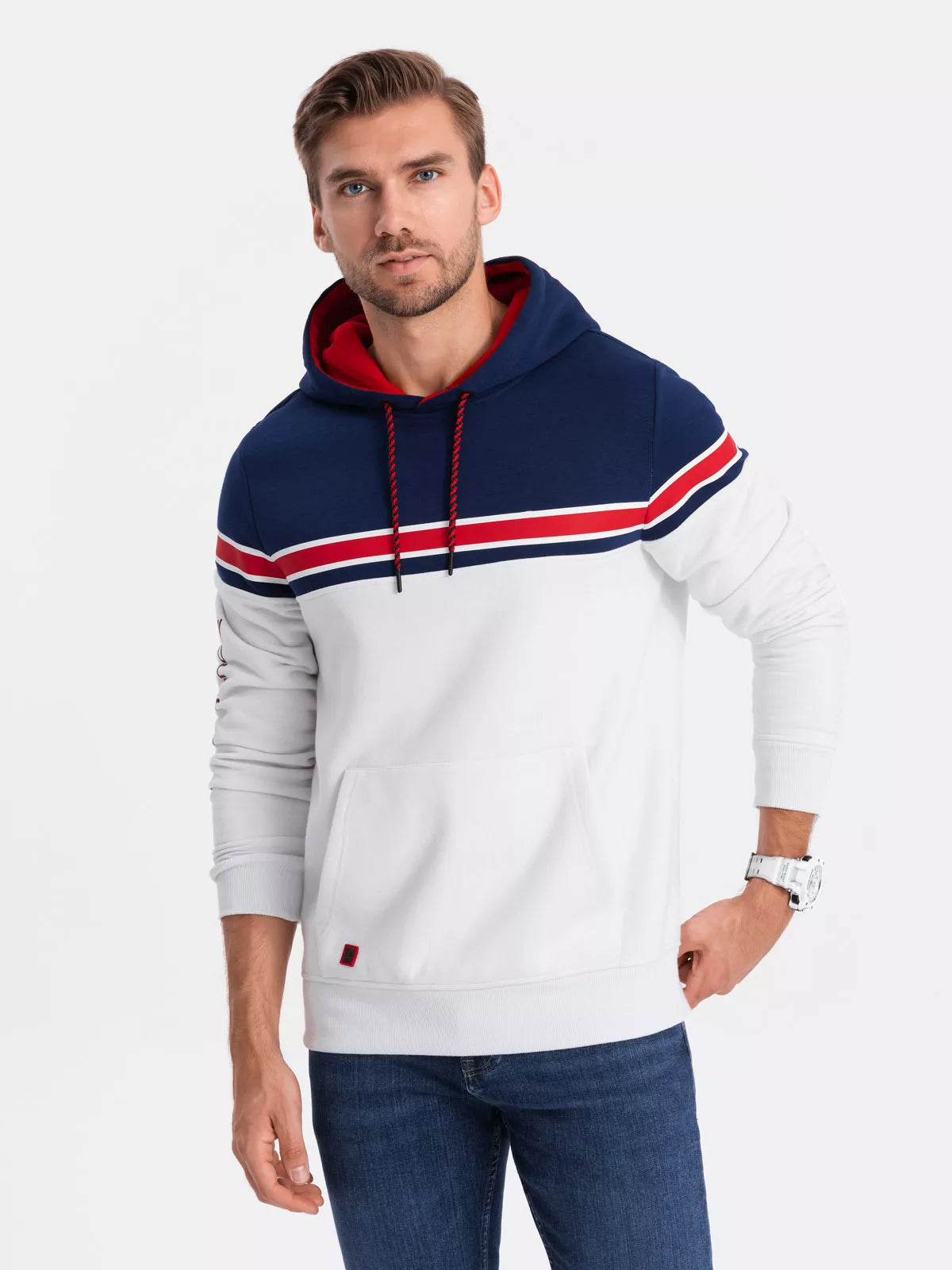 Balts džemperis ar kapuci Vona