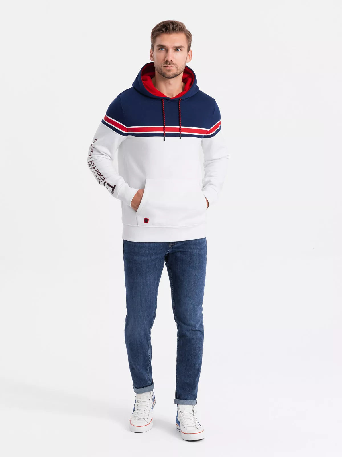 Balts džemperis ar kapuci Vona