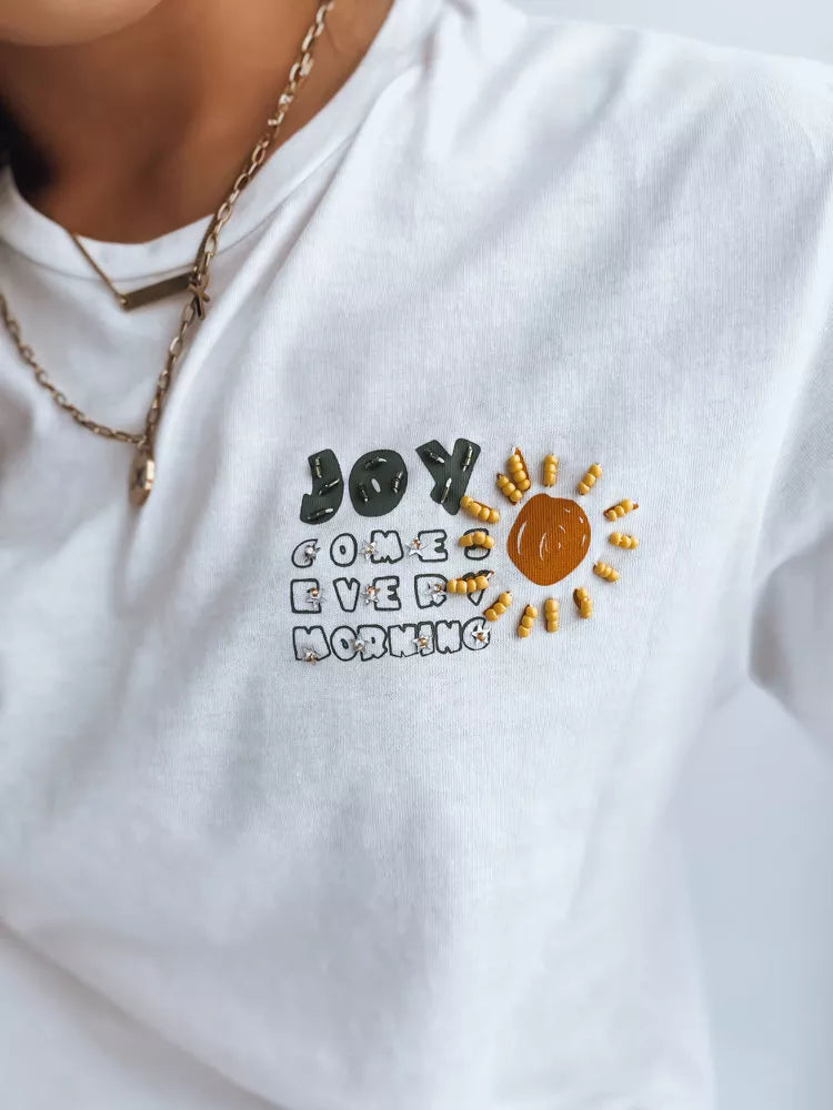 Balts T-krekls Prieks