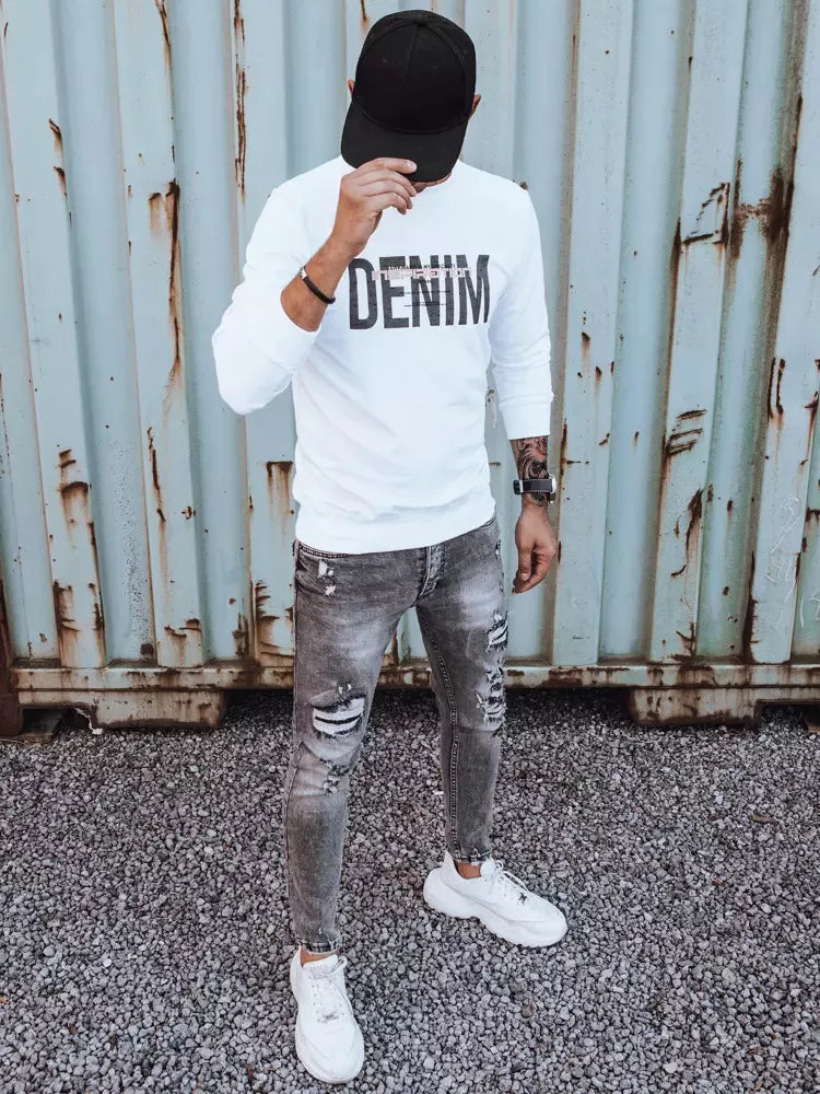 Balts vīriešu džemperis Vovek